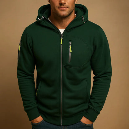 Harlan Men's Hoodie | Zip-Up, Soft Fabric, Functional Design 4