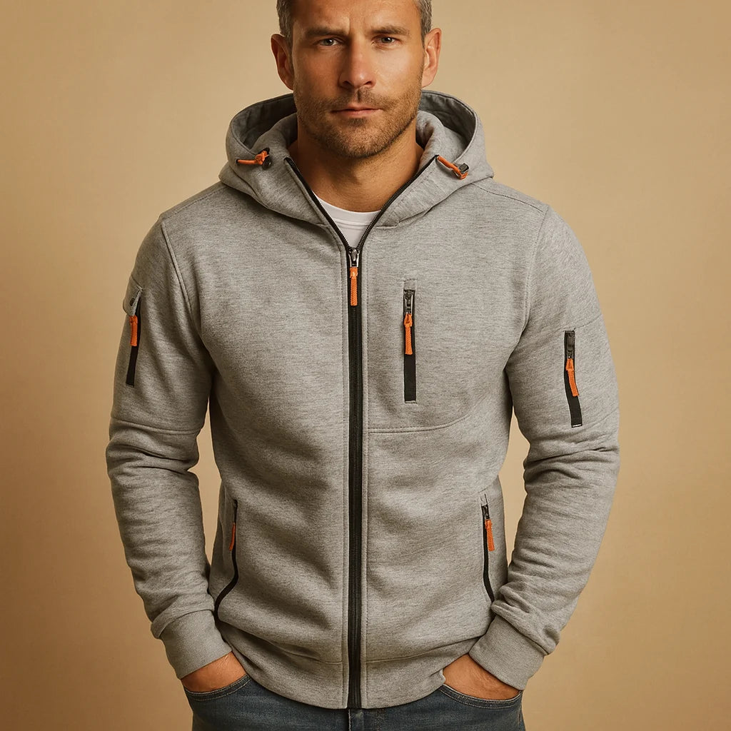 Harlan Men's Hoodie | Zip-Up, Soft Fabric, Functional Design 5