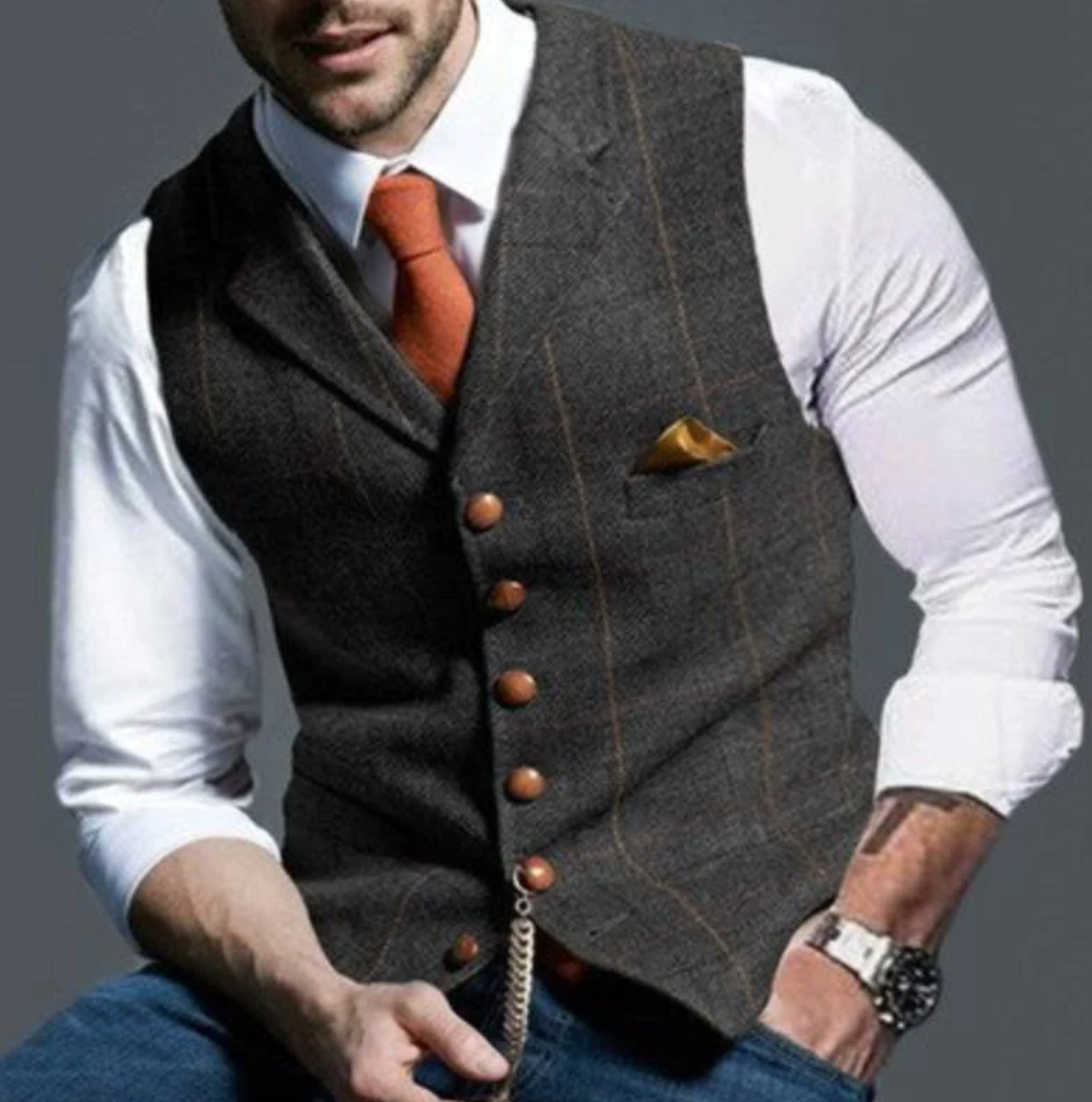 Harmonious Men's Vest | Comfortable Fit, Timeless Chic 7