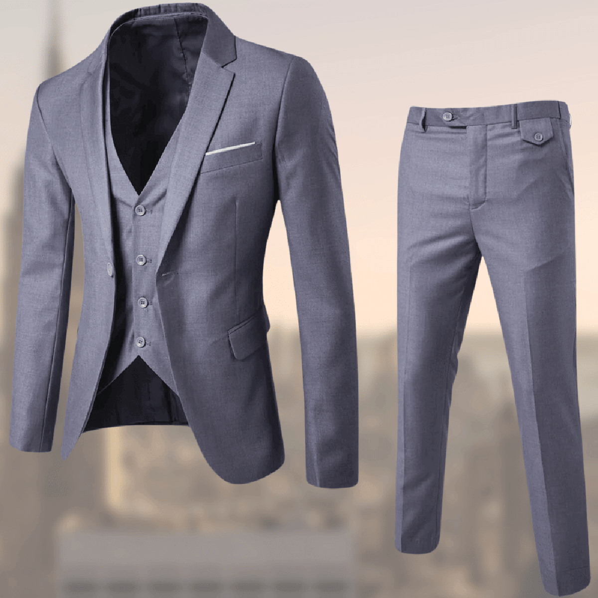 Harrison Men's Three Piece Suit Set | Slim Fit, Elegant Design 5