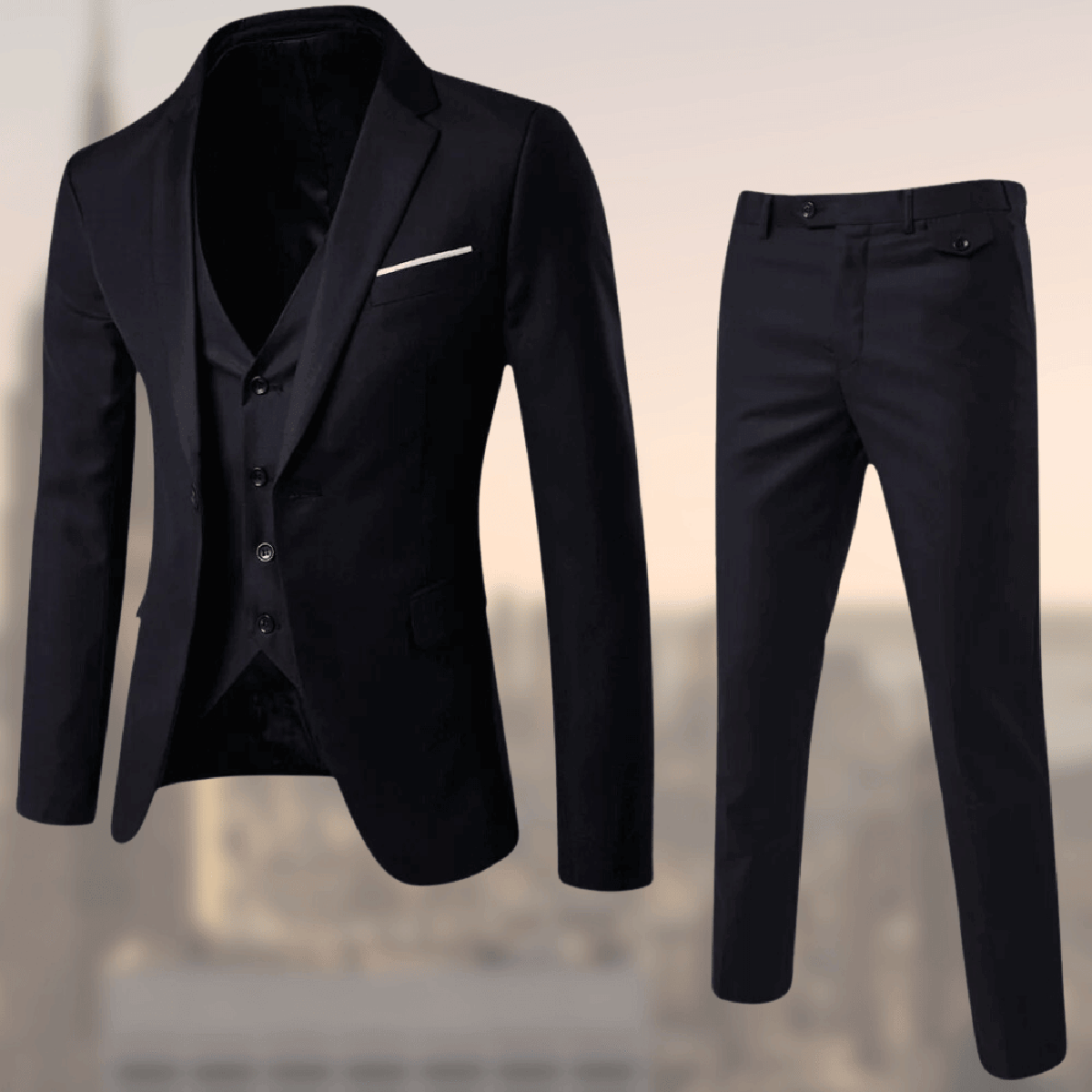 Harrison Men's Three Piece Suit Set | Slim Fit, Elegant Design 6