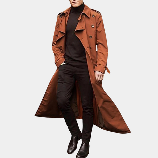 Harrison Men's Trench Coat | Elegant Belted Design, Year-Round Versatility 0
