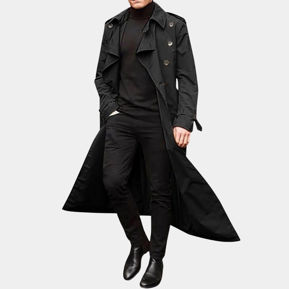 Harrison Men's Trench Coat | Elegant Belted Design, Year-Round Versatility 2