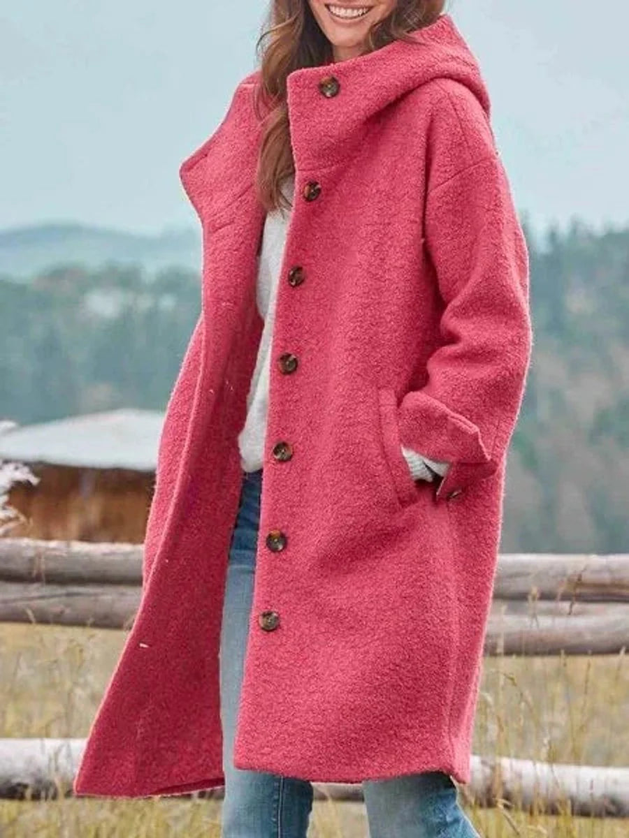 Haven Women's Coat | Fleece-Look, Hooded Mid-Length Winter Coat 1