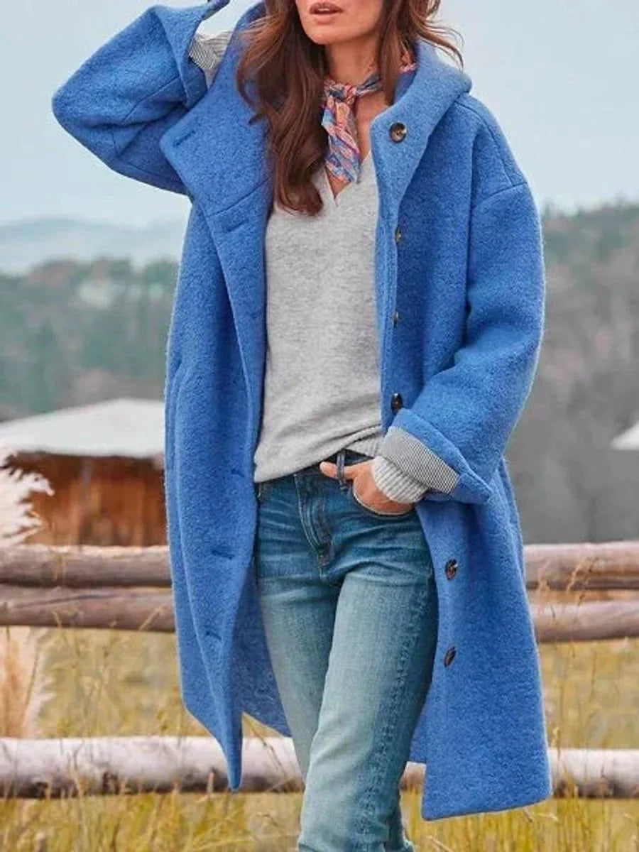 Haven Women's Coat | Fleece-Look, Hooded Mid-Length Winter Coat 2