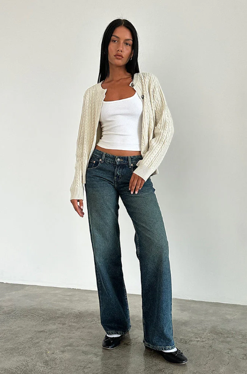 Haven Women's Low Rise Jeans | Comfortable Denim, Wide Leg Fit 11