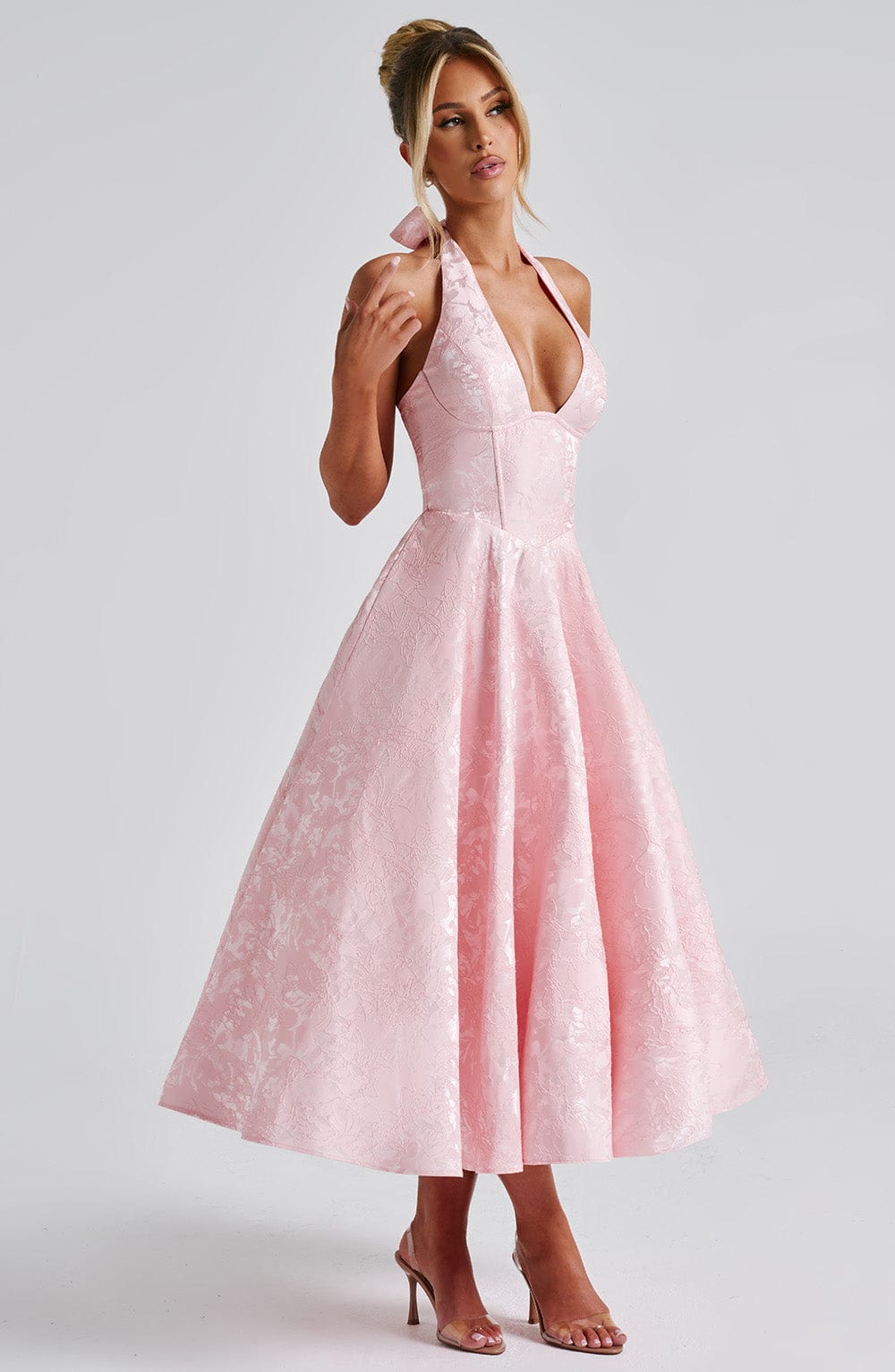 Haven Women's Midi Dress | Elegant Halter Neck, Perfect for Summer Weddings 1