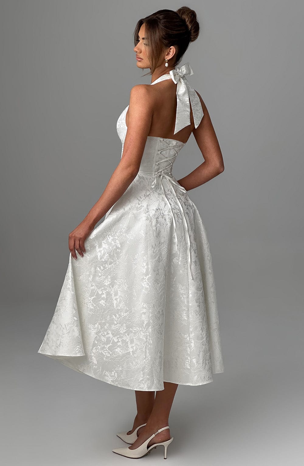 Haven Women's Midi Dress | Elegant Halter Neck, Perfect for Summer Weddings 4