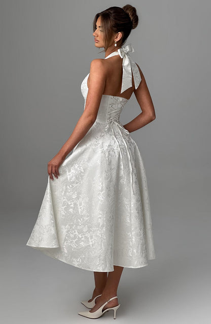 Haven Women's Midi Dress | Elegant Halter Neck, Perfect for Summer Weddings 4