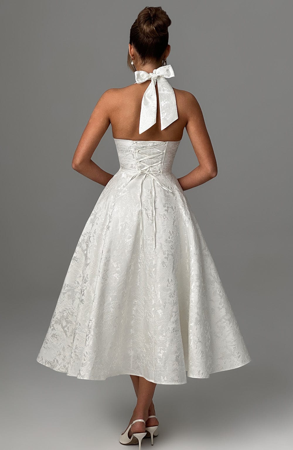 Haven Women's Midi Dress | Elegant Halter Neck, Perfect for Summer Weddings 5