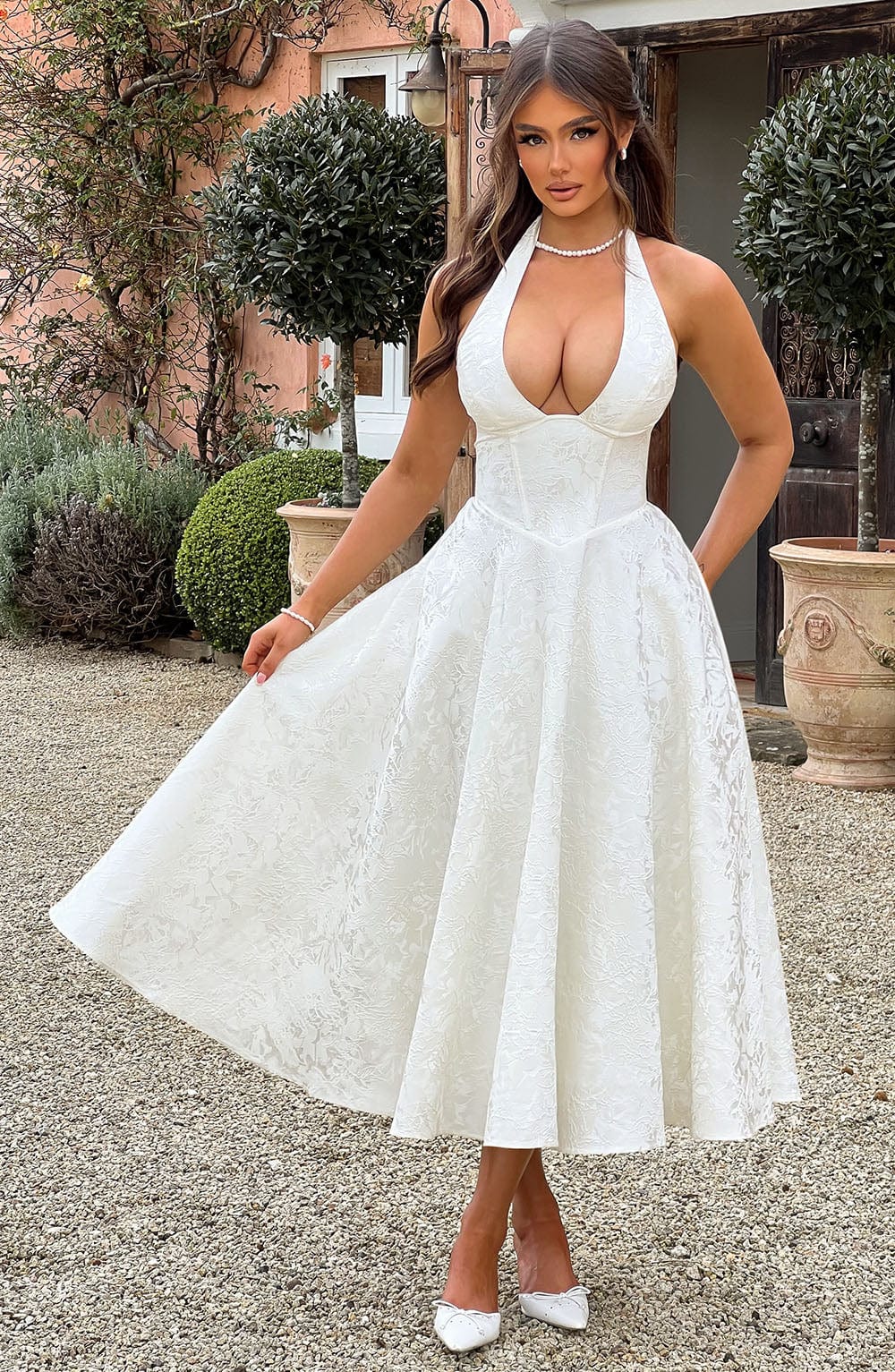 Haven Women's Midi Dress | Elegant Halter Neck, Perfect for Summer Weddings 6