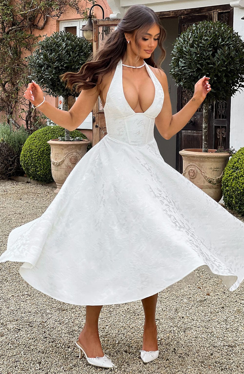 Haven Women's Midi Dress | Elegant Halter Neck, Perfect for Summer Weddings 7