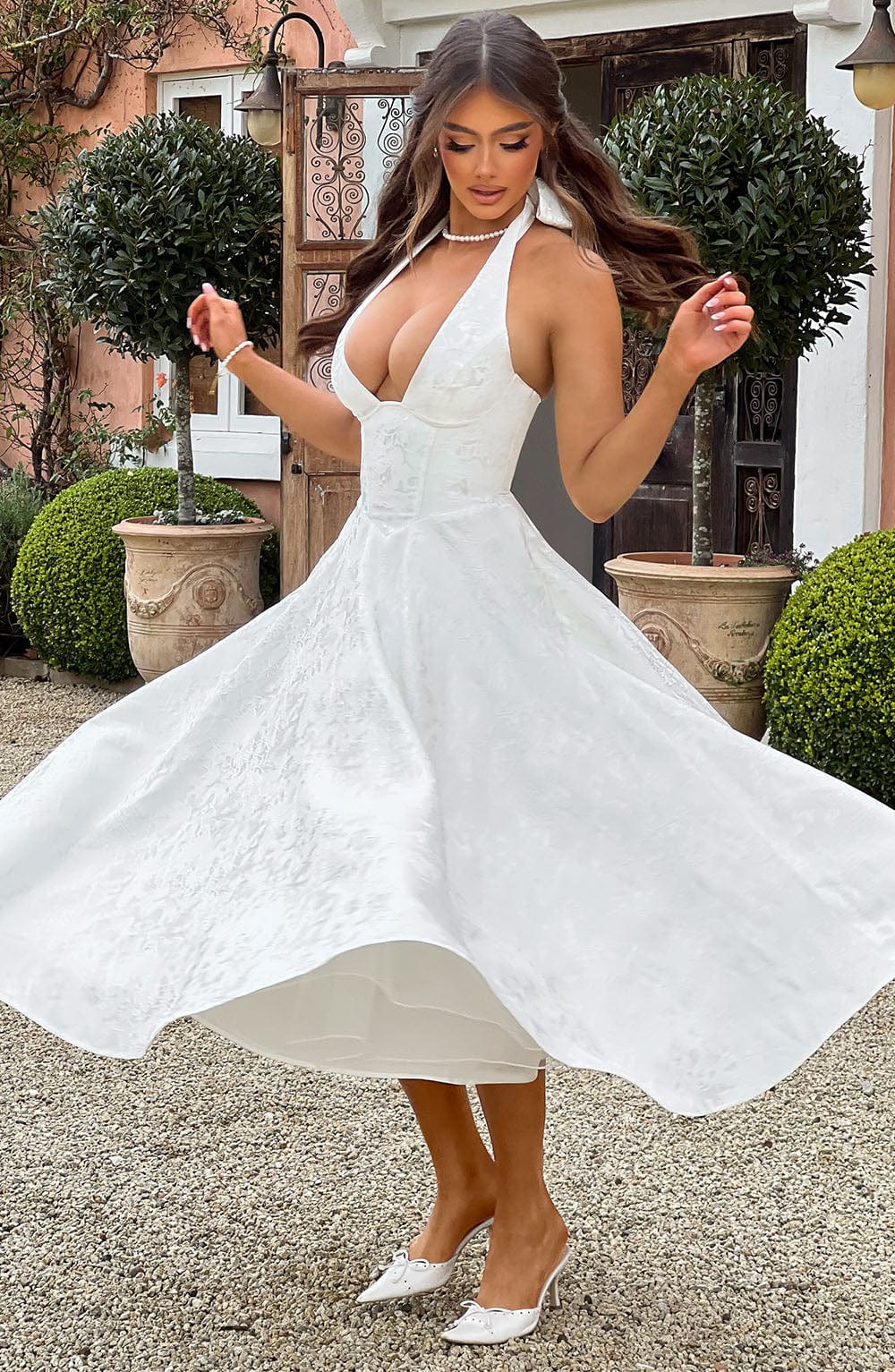 Haven Women's Midi Dress | Elegant Halter Neck, Perfect for Summer Weddings 8