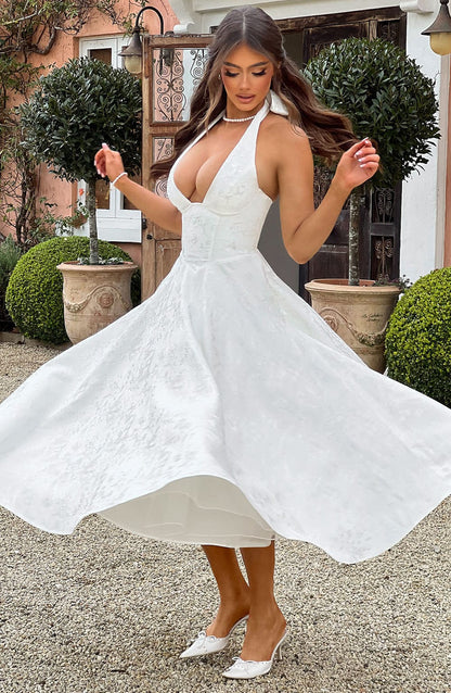 Haven Women's Midi Dress | Elegant Halter Neck, Perfect for Summer Weddings 8