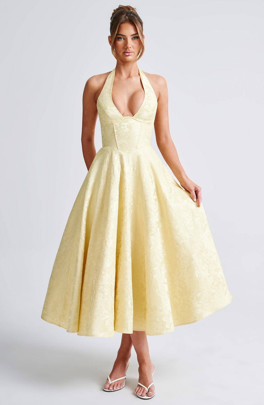 Haven Women's Midi Dress | Elegant Halter Neck, Perfect for Summer Weddings 9