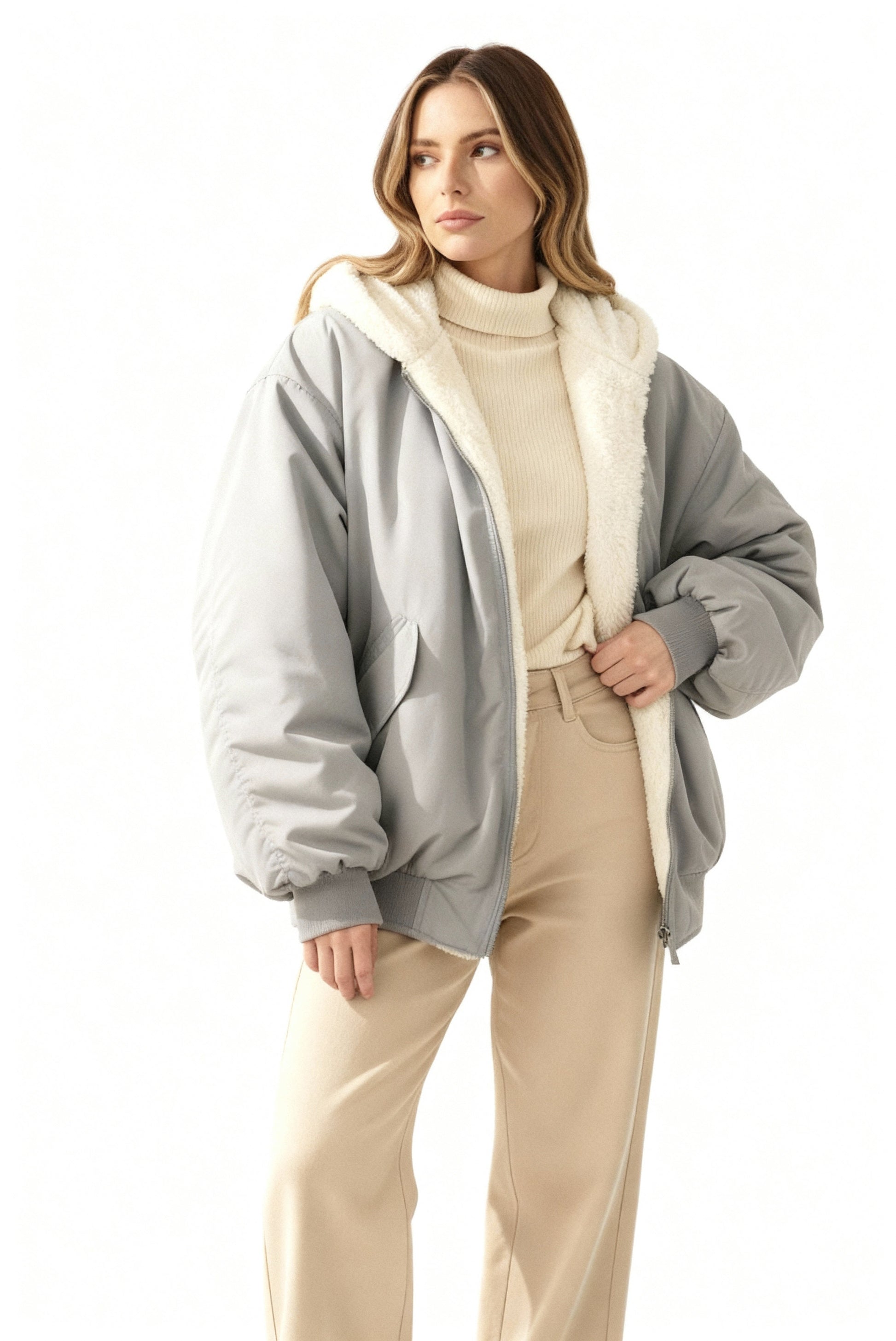 Haven Women's Oversized Winter Jacket | Soft Fabric, Trendy Design 2