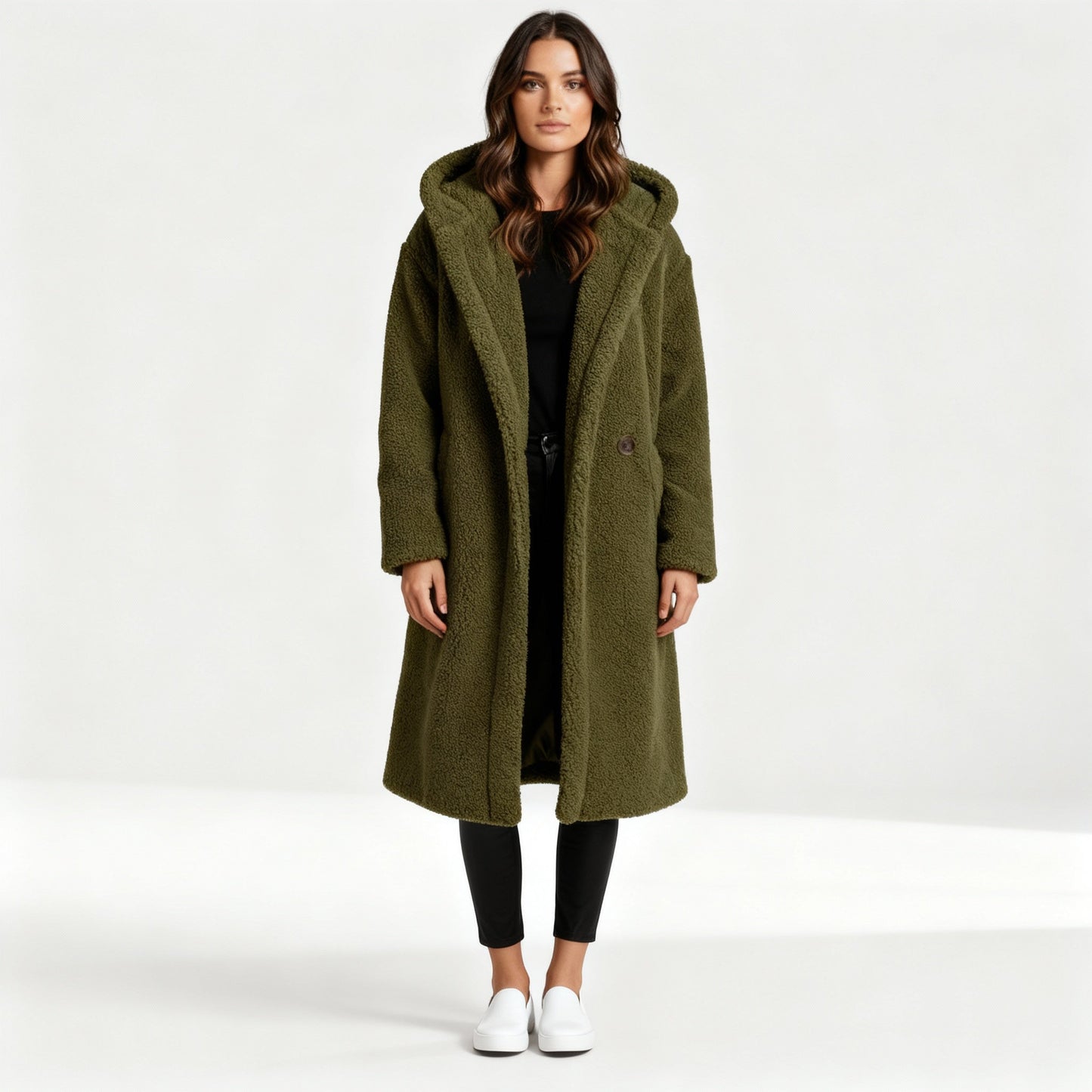Haven Women's Teddy Coat | Cozy Hooded Design 1