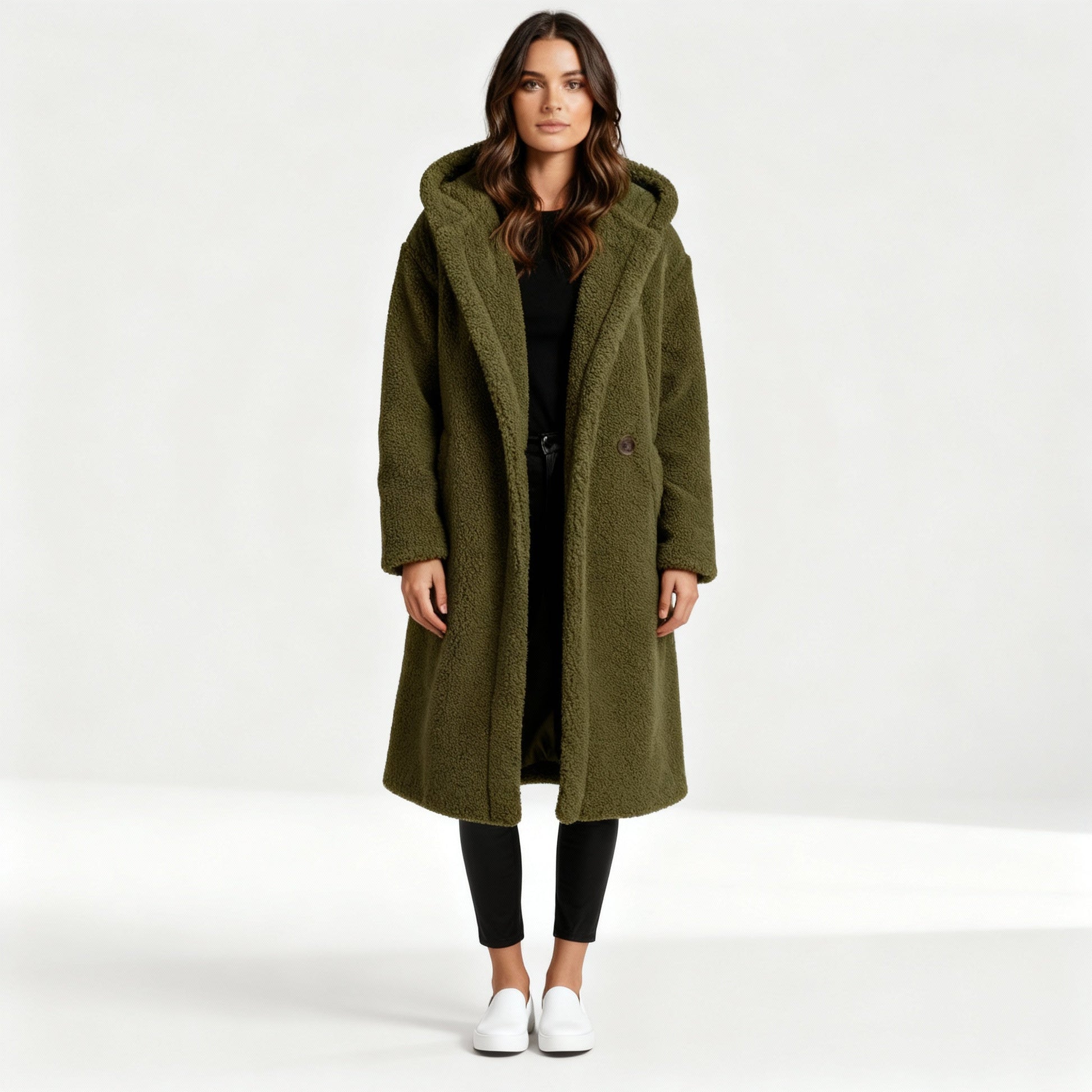 Haven Women's Teddy Coat | Cozy Hooded Design 1
