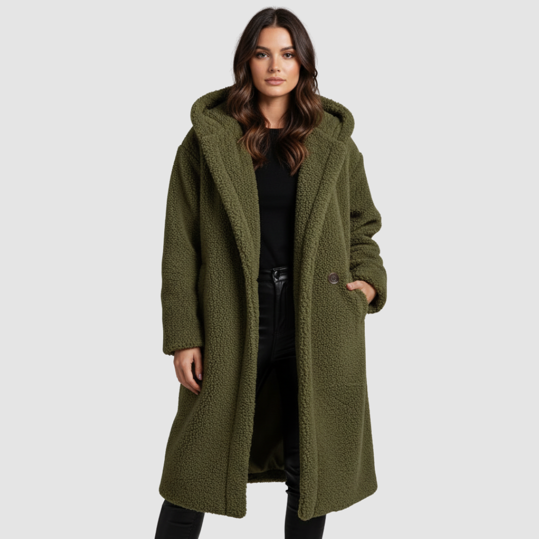 Haven Women's Teddy Coat | Cozy Hooded Design 2