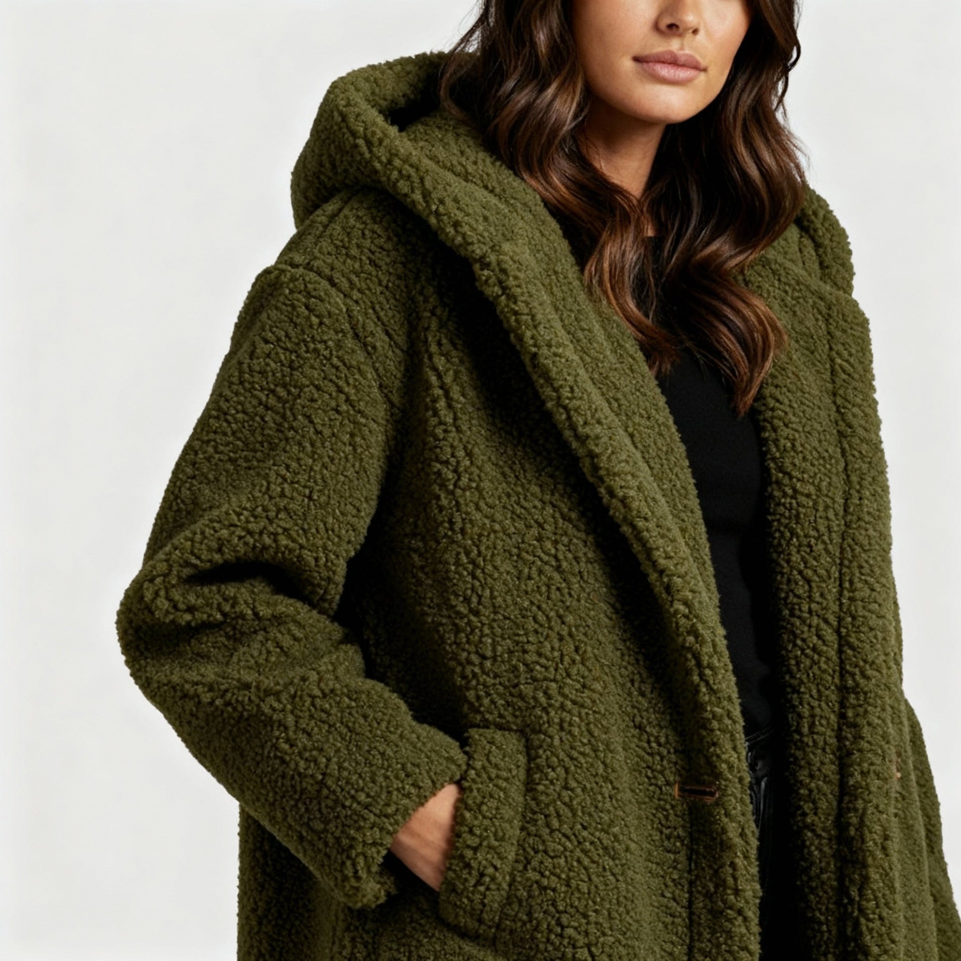 Haven Women's Teddy Coat | Cozy Hooded Design 4