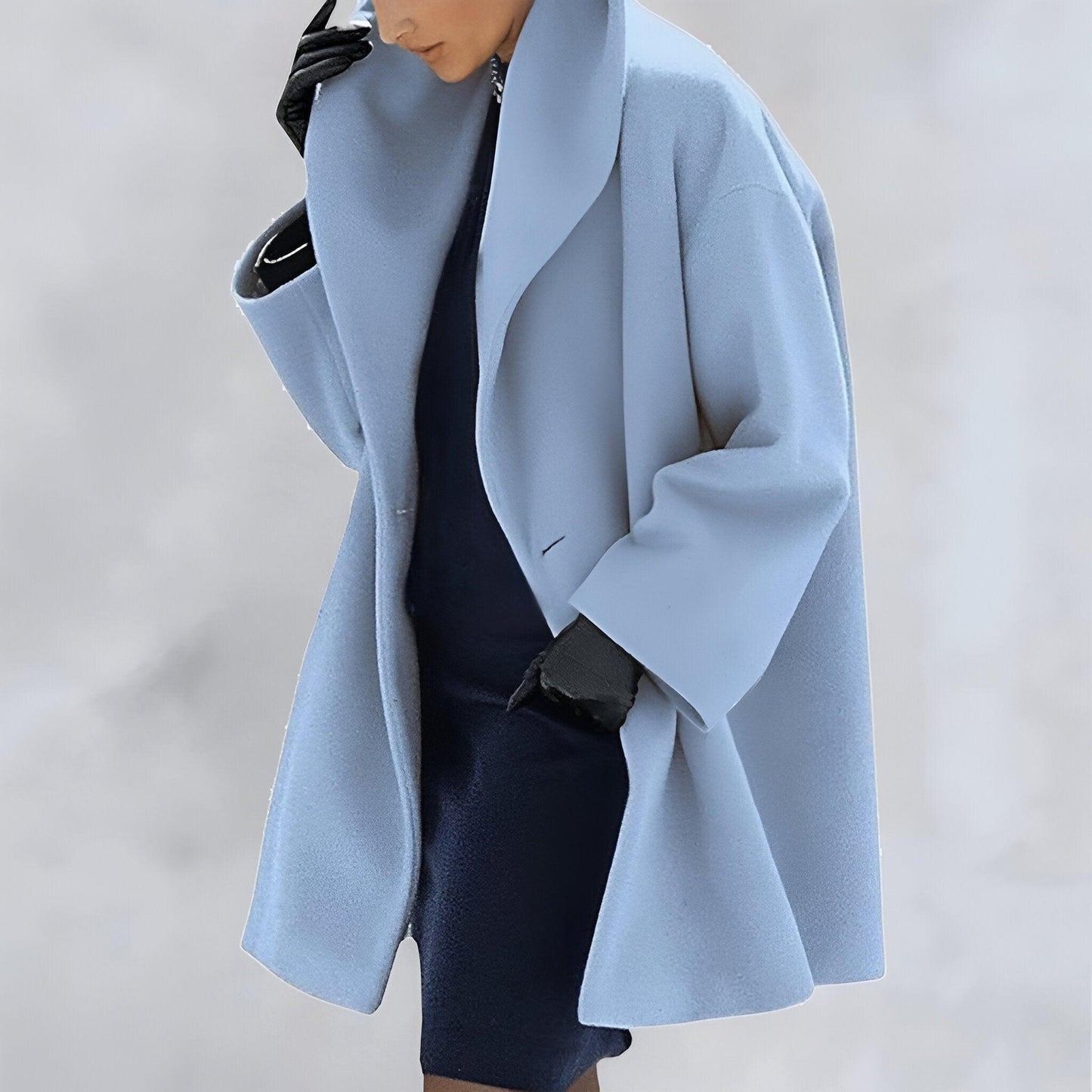 Heidi Women's Coat | Windproof Polyester Blend, Elegant Shawl Collar 5