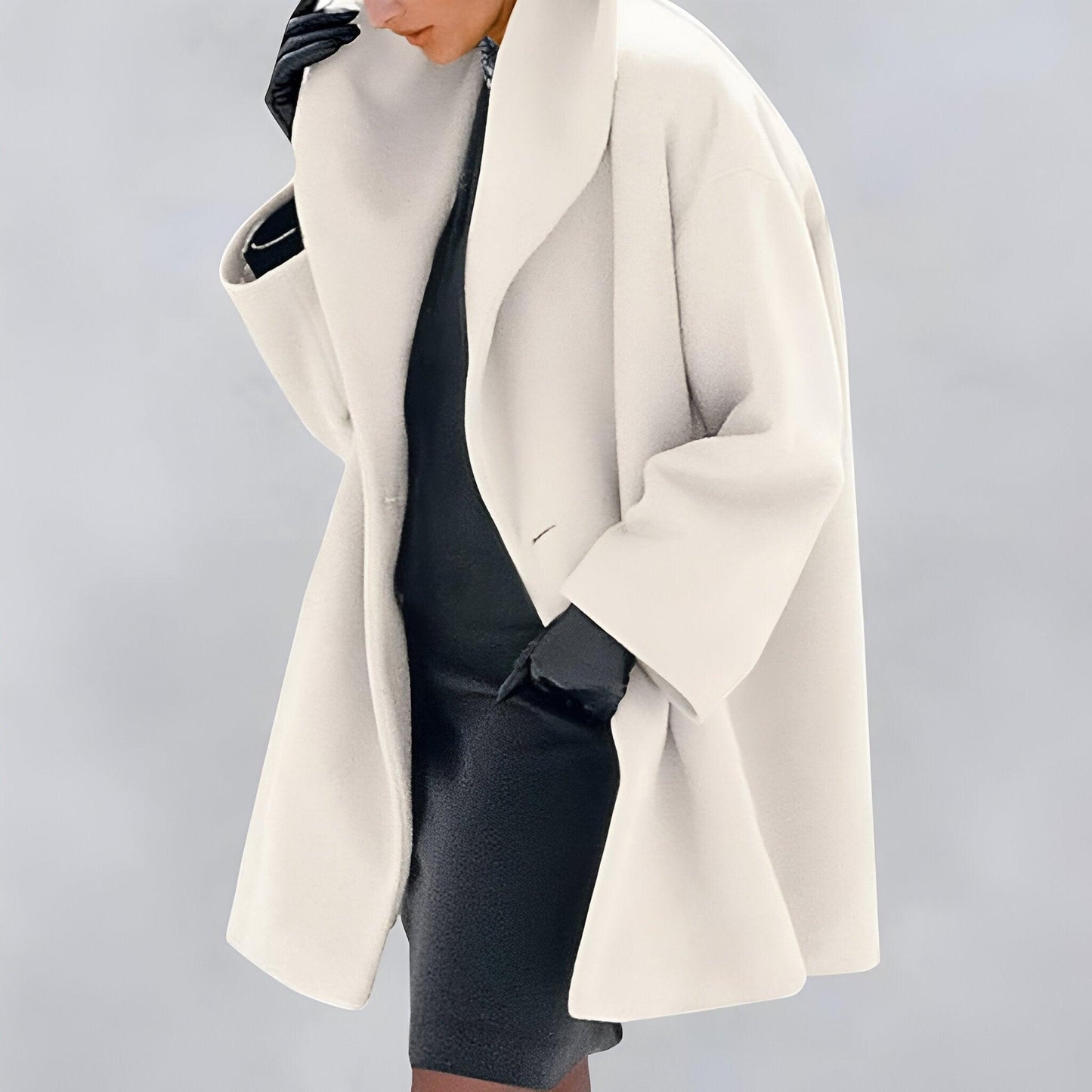 Heidi Women's Coat | Windproof Polyester Blend, Elegant Shawl Collar 6
