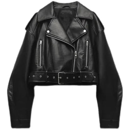 Hera Women's Biker Jacket | Leather, Modern Design, Slim Fit 0