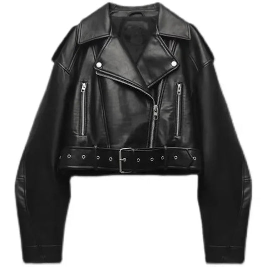 Hera Women's Biker Jacket | Leather, Modern Design, Slim Fit 0