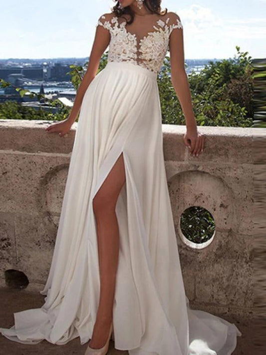 Hera Women's Evening Dress | Elegant Lace, Backless V Neck 1