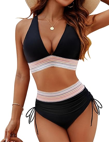 Hera Women's High Waisted Bikini Set | Push-Up Support, Tummy Control 0