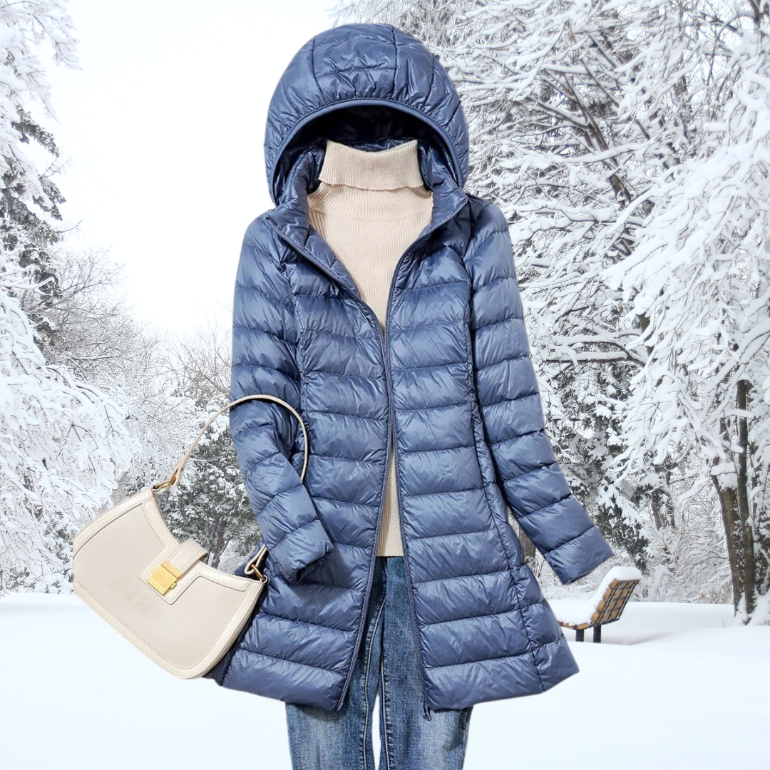 Hera Women's Puffer Jacket | Ultralight Down, Removable Hood 2