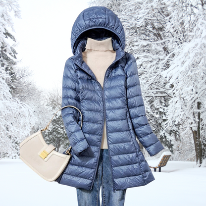 Hera Women's Puffer Jacket | Ultralight Down, Removable Hood 2
