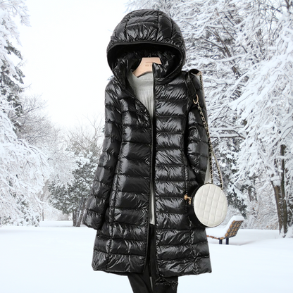 Hera Women's Puffer Jacket | Ultralight Down, Removable Hood 3