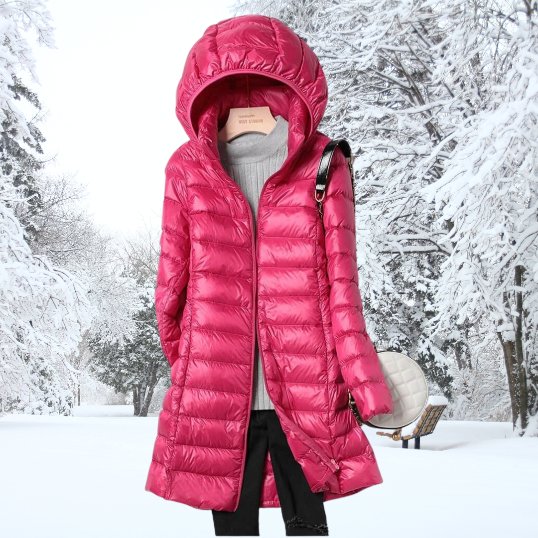 Hera Women's Puffer Jacket | Ultralight Down, Removable Hood 6