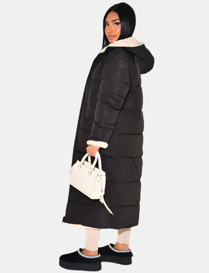 Hera Women's Reversible Winter Jacket | Elegant Black 0