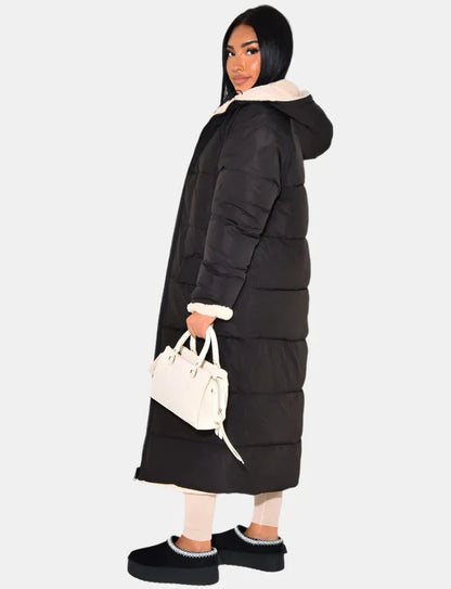 Hera Women's Reversible Winter Jacket | Elegant Black 0