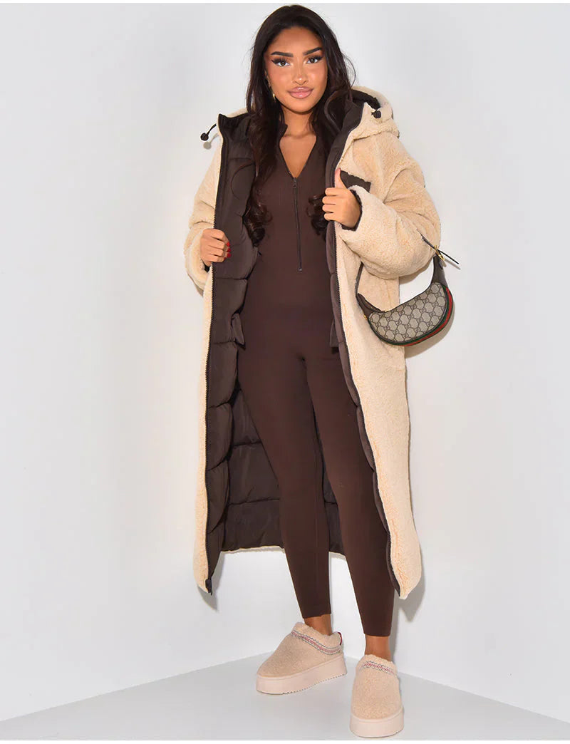 Hera Women's Reversible Winter Jacket | Elegant Black 2