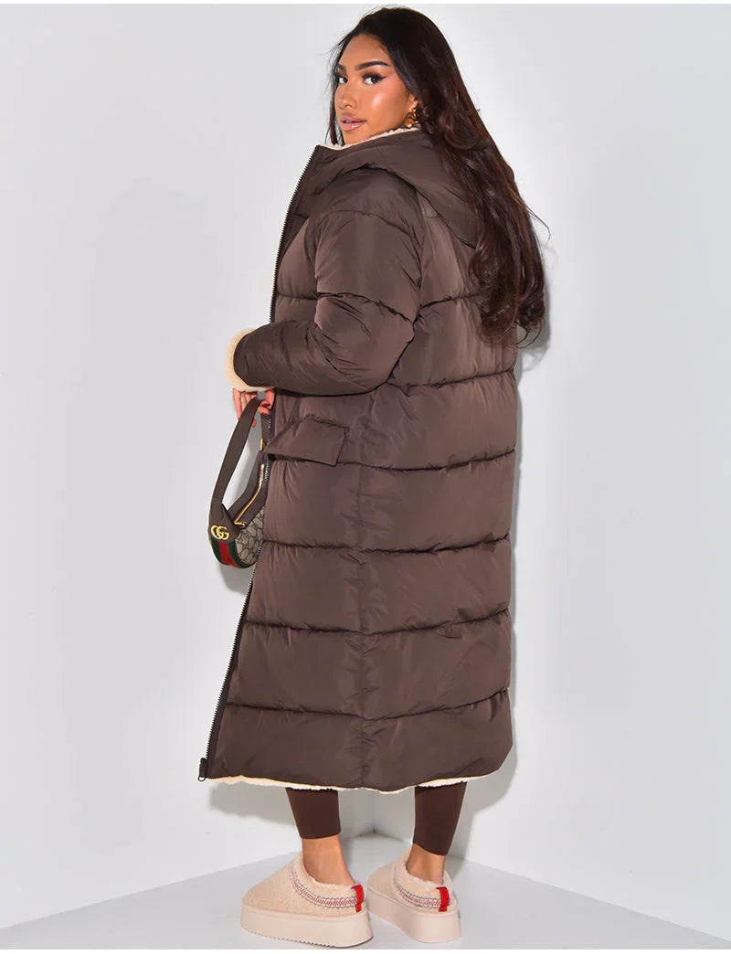 Hera Women's Reversible Winter Jacket | Elegant Black 4