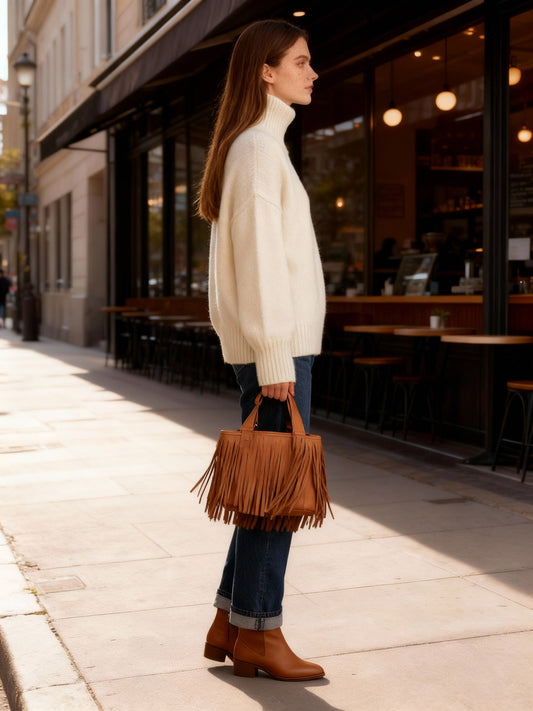 Hera Women's Turtleneck Sweater | Soft Acrylic Knit, Warm & Comfortable 1