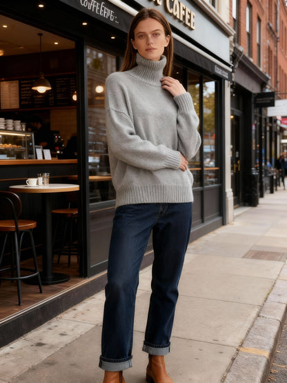 Hera Women's Turtleneck Sweater | Soft Acrylic Knit, Warm & Comfortable 3