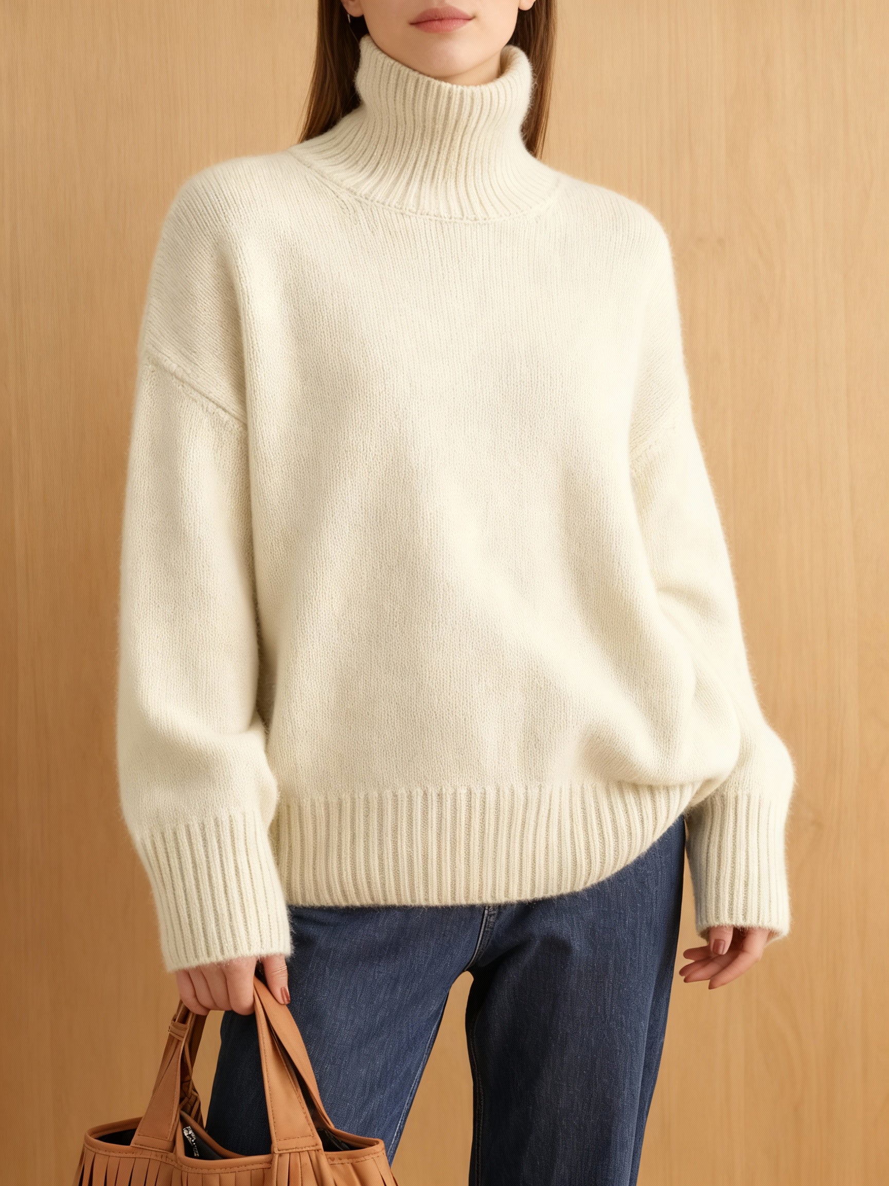 Hera Women's Turtleneck Sweater | Soft Acrylic Knit, Warm & Comfortable 5