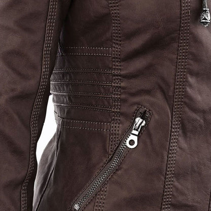 Hera Women's Weatherproof Jacket | PU Leather, Elegant Design 6