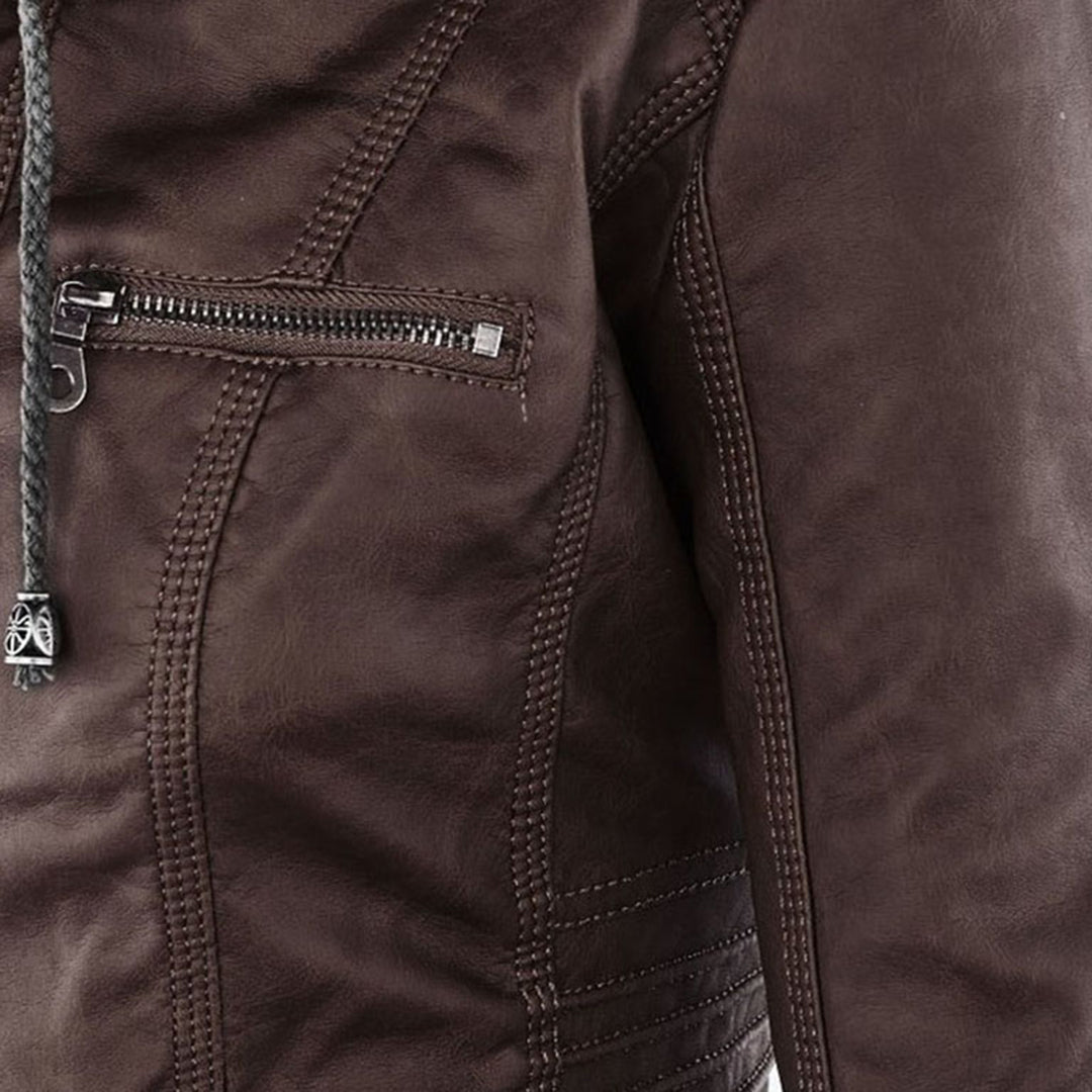 Hera Women's Weatherproof Jacket | PU Leather, Elegant Design 7
