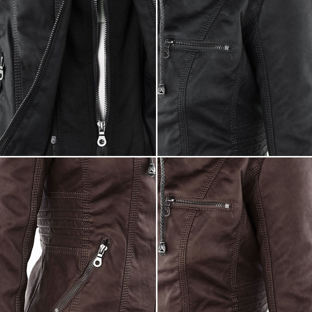 Hera Women's Weatherproof Jacket | PU Leather, Elegant Design 8