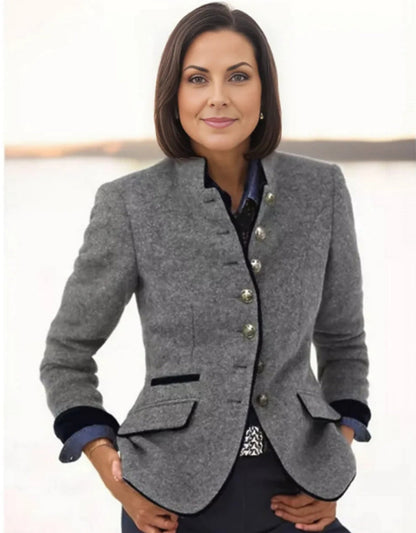 Hera Women's Wool Jacket | Modern Street Style, Multi-Button Design 0