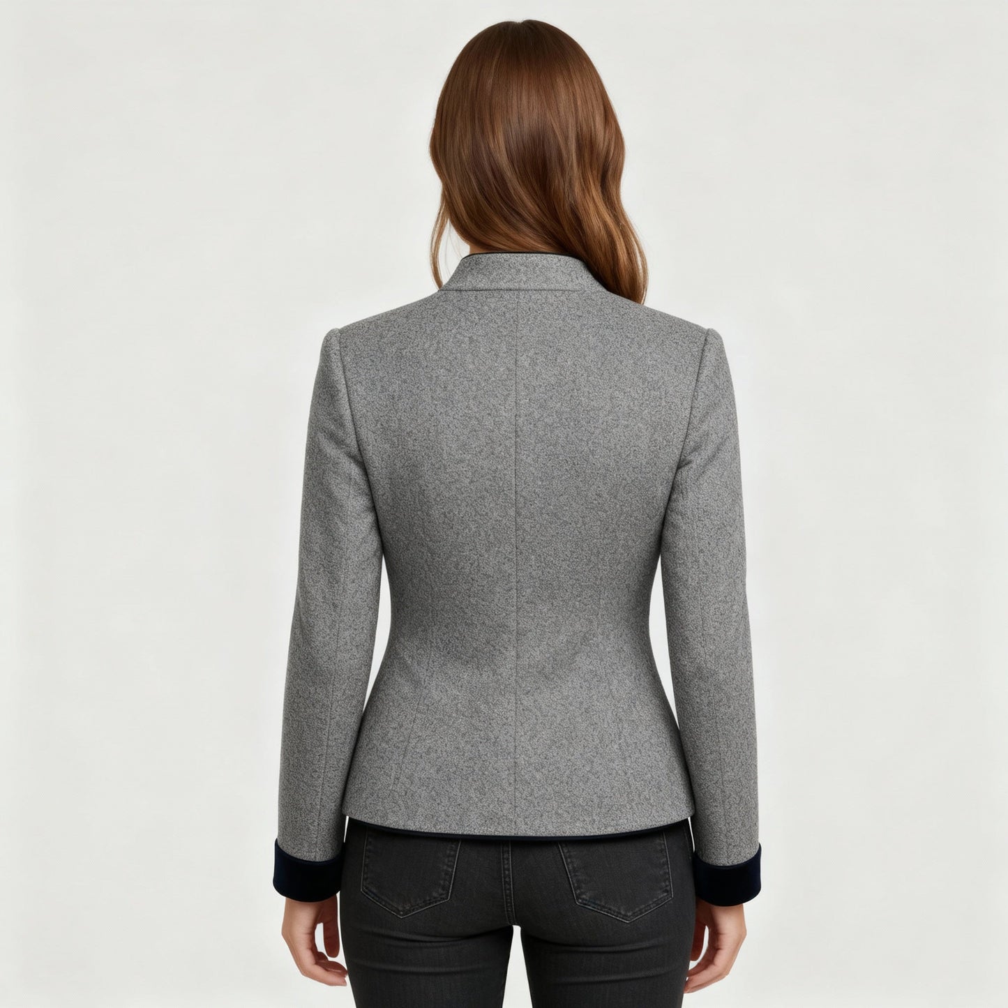 Hera Women's Wool Jacket | Modern Street Style, Multi-Button Design 3