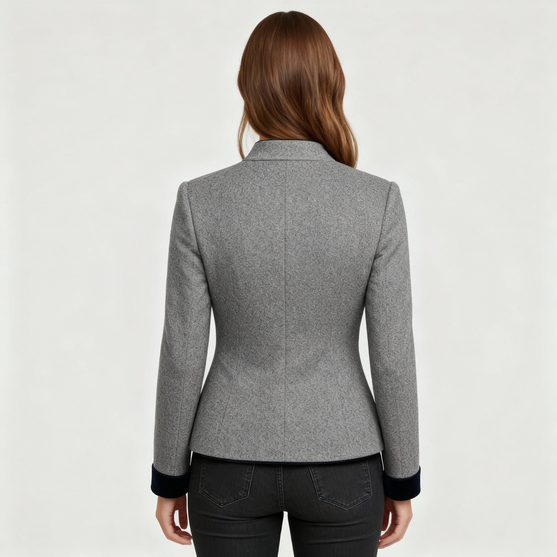 Hera Women's Wool Jacket | Modern Street Style, Multi-Button Design 3