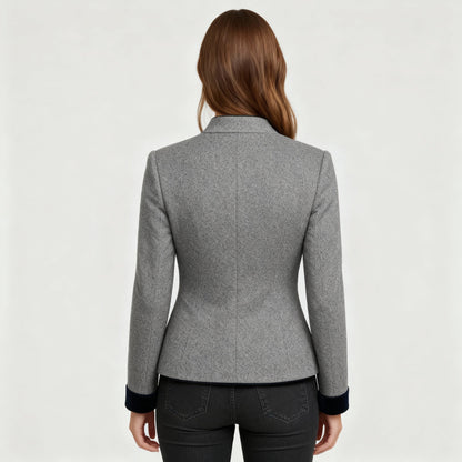 Hera Women's Wool Jacket | Modern Street Style, Multi-Button Design 3