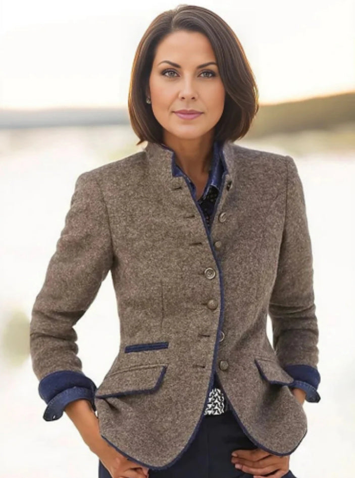 Hera Women's Wool Jacket | Modern Street Style, Multi-Button Design 6