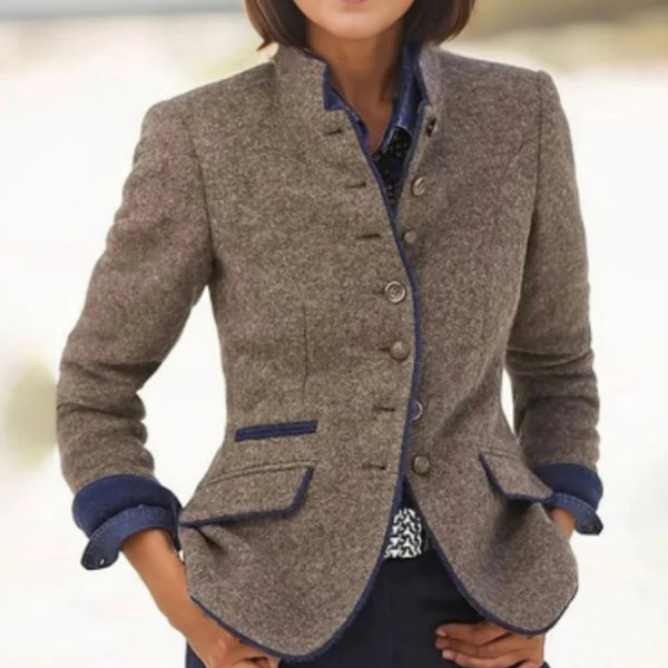 Hera Women's Wool Jacket | Modern Street Style, Multi-Button Design 7